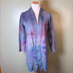 Tie-Dye Open Front Cardigan